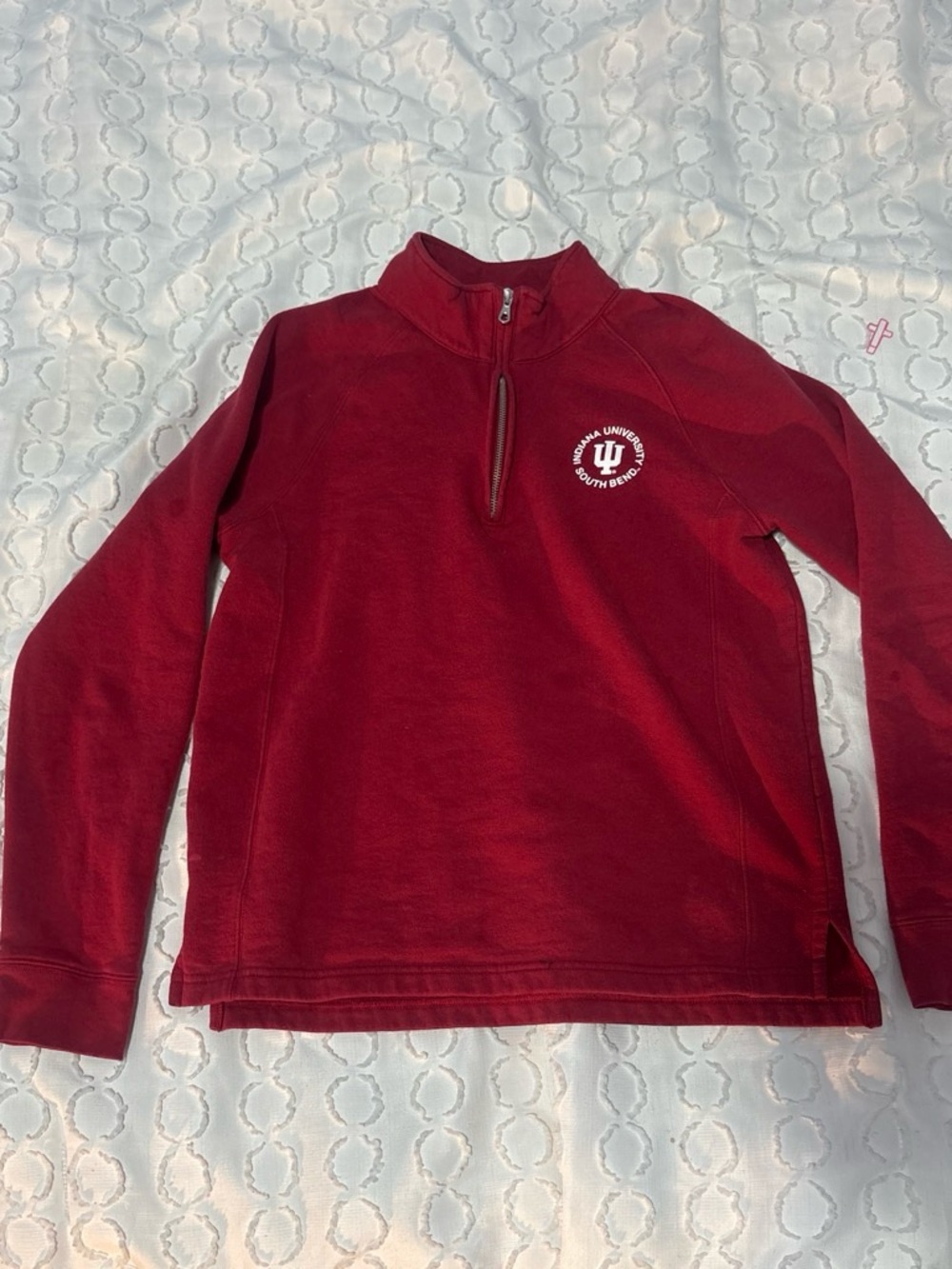 Gear For Sports Women's Burgundy Quarter-Zip Pullover with White Logo